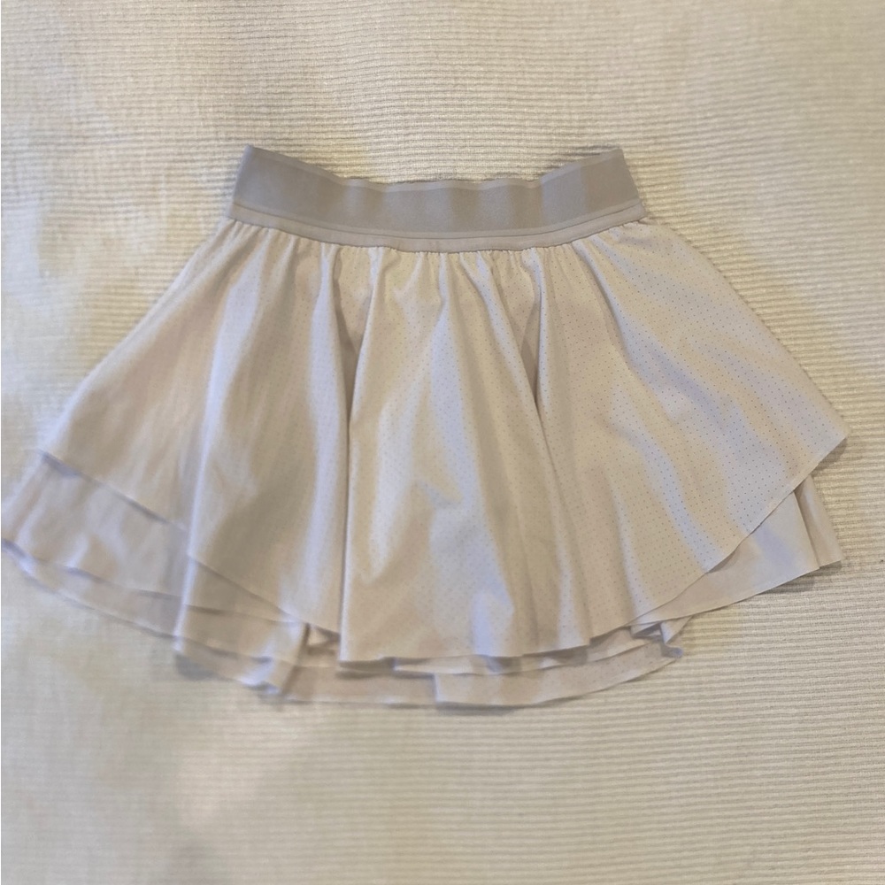 Lululemon court rival skirt perforated long white
